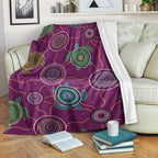 premium-blanket-aboriginal-turtle-purple-australia-dot-patterns