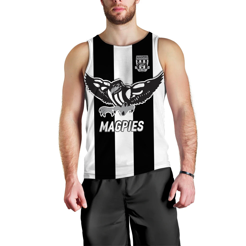 Magpies Busselton Football 2022 Men Tank Top - LT12