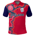 custom-personalised-adelaide-united-polo-shirt-indigenous-dot-painting-art