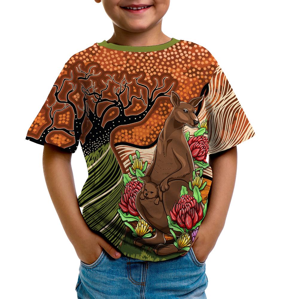 aboriginal-t-shirt-kids-kangaroo-with-indigenous-tree