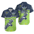 Canberra Raiders Hawaiian Shirt - Aboriginal Dot Painting