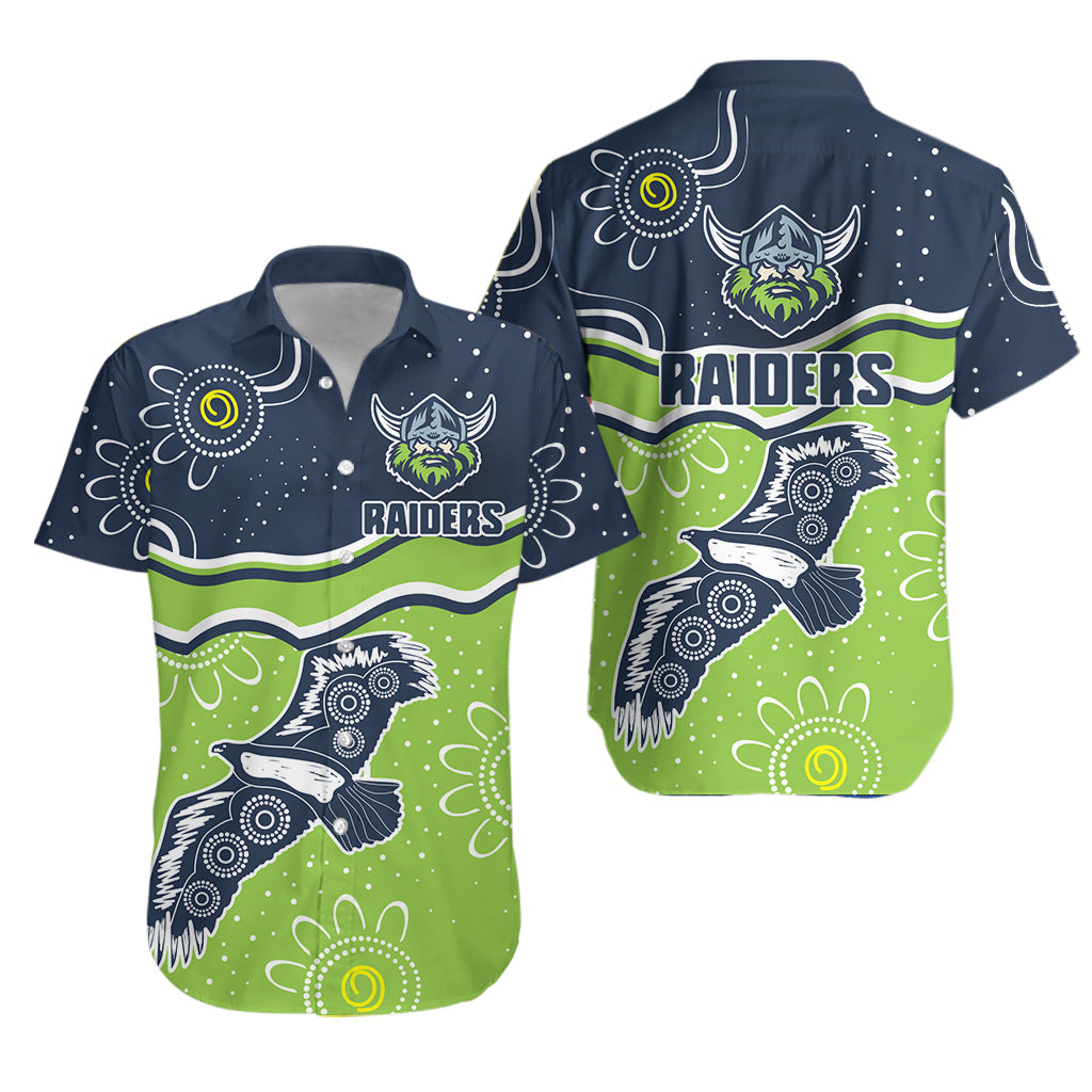 Canberra Raiders Hawaiian Shirt - Aboriginal Dot Painting