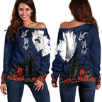 Anzac Day Women's Off Shoulder Sweater - Australia Anzac Day 2021 - Vibe Hoodie