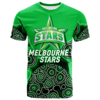 Melbourne Stars Aboriginal Art Cricket 2022 T-Shirt - LT12