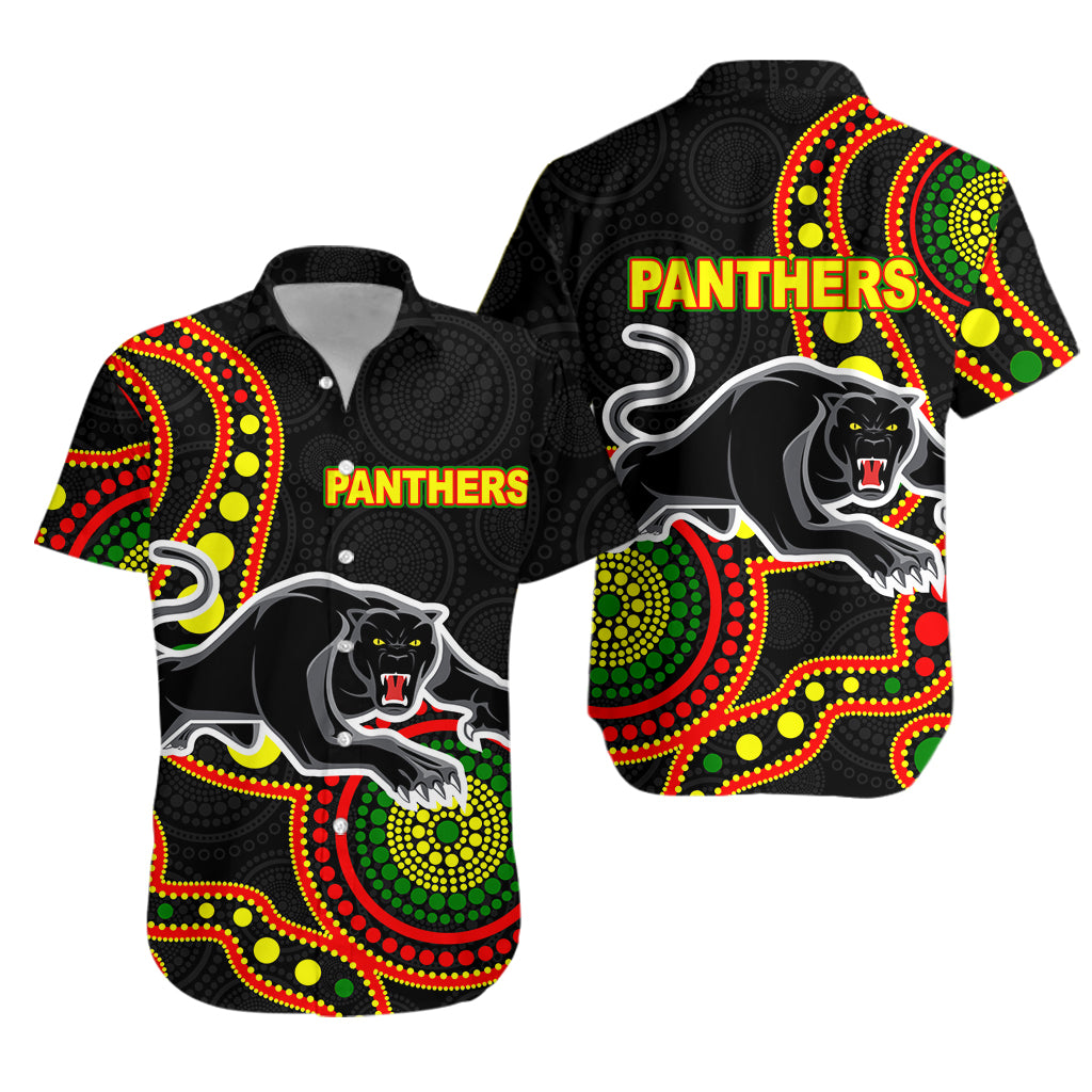 panthers-hawaiian-shirt-aboriginal-dot-painting