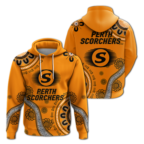 Perth Scorchers Aboriginal Art Cricket 2022 Hoodie - LT12