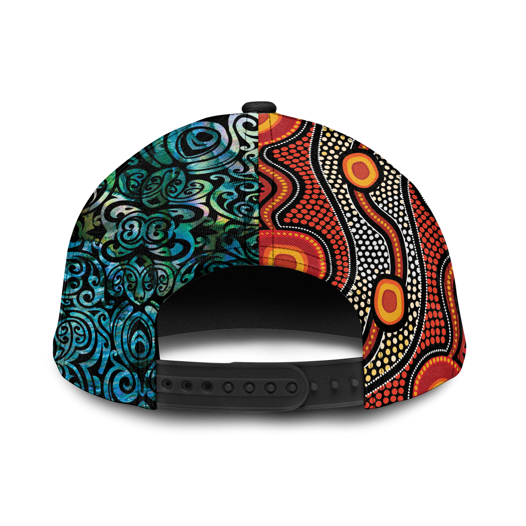 Australia Aboriginal Kangaroo Combine New Zealand Maori Kiwi Bird Cap - LT2