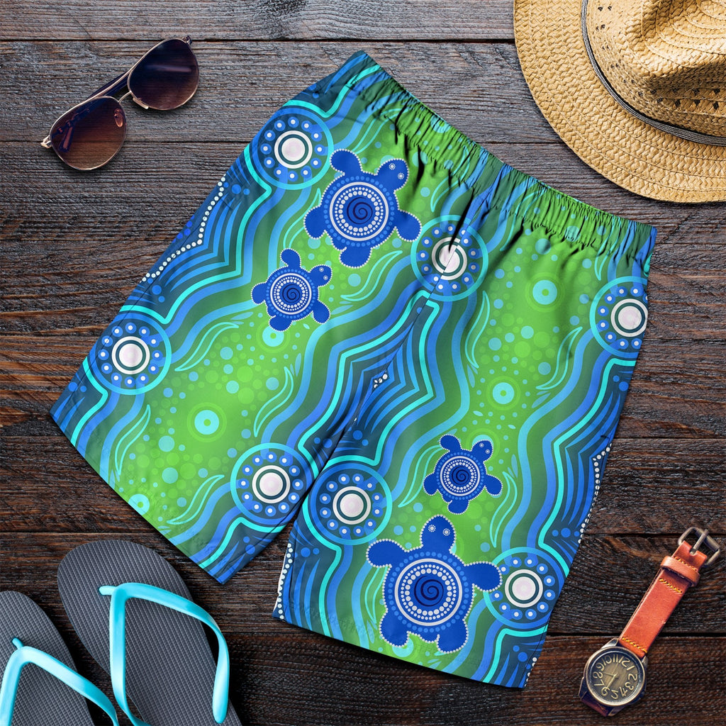 1staustrali-aboriginal-mens-shorts-aboriginal-turtle-family