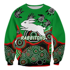 Rabbitohs Rugby Aboriginal Art Sweatshirt - LT12
