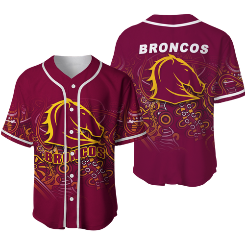 Brisbane Broncos Rugby Indigenous Baseball Jersey - LT12