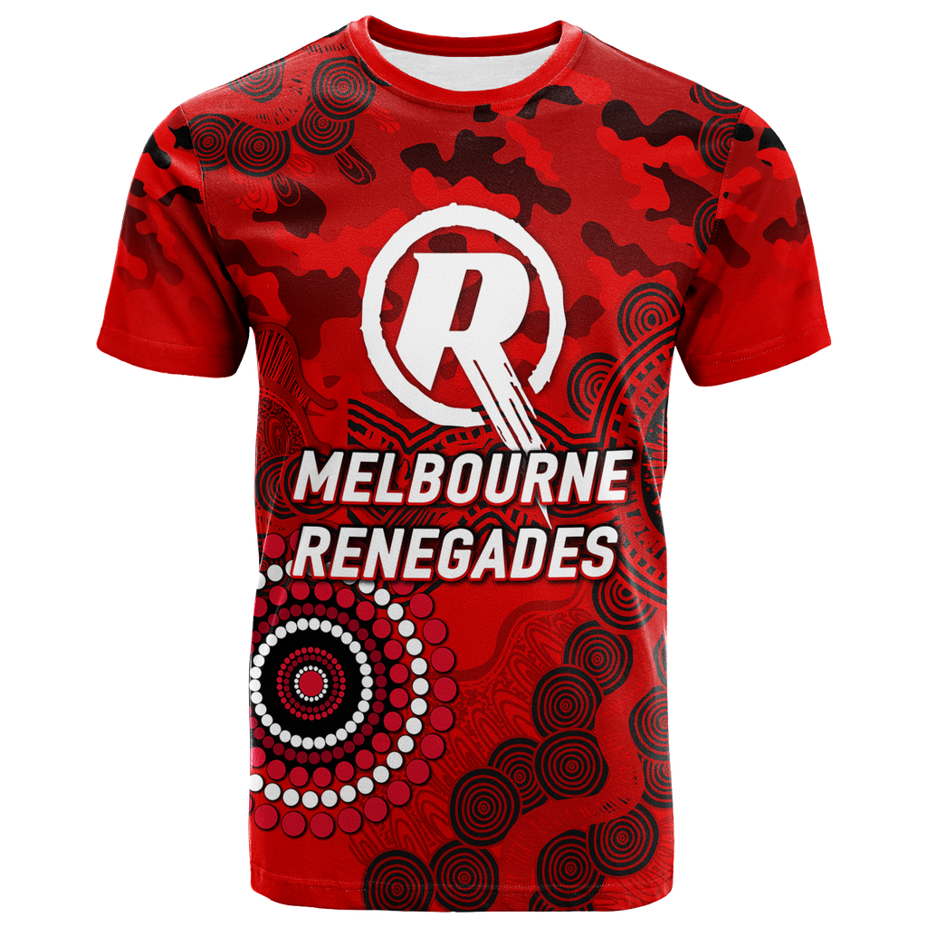 (Custom Personalised) Melbourne Renegades ANZAC Day Aboriginal T-Shirt 