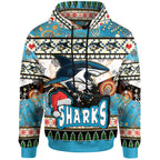 sharks-rugby-christmas-hoodie-custom-xmas-sharks-christmas-balls-snowflake-with-aboriginal-patterns-hoodie