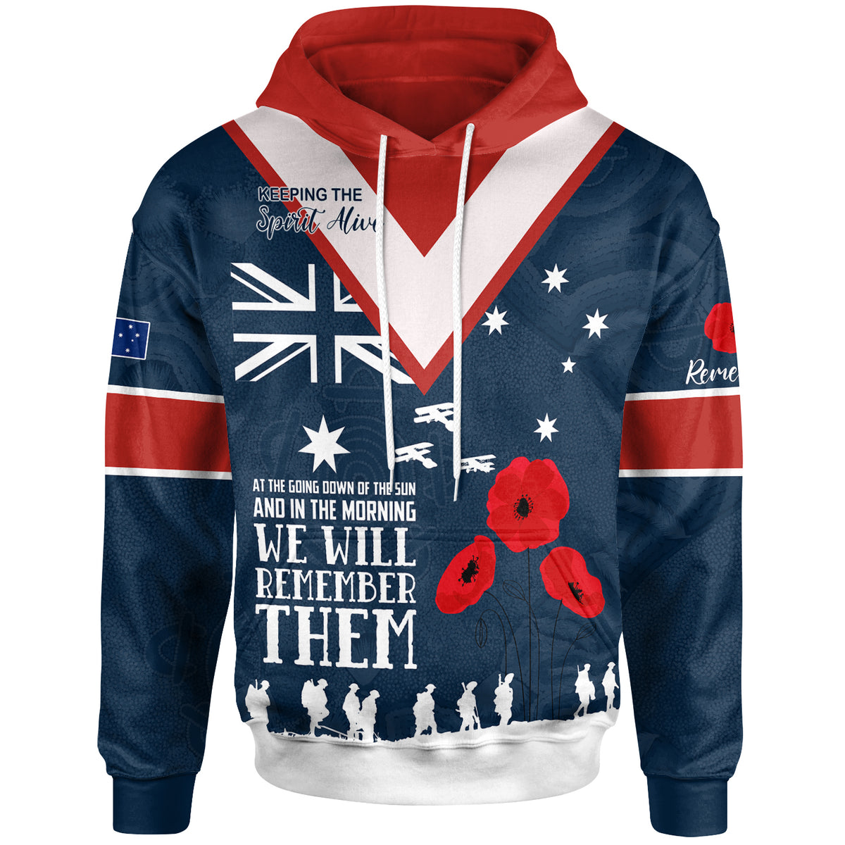 australia-sydney-anzac-custom-hoodie-blue-keeping-the-spirit-alive-hoodie