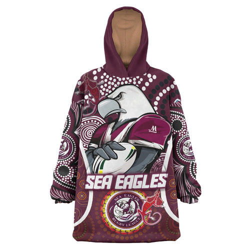 sea-eagles-rugby-snug-hoodie-custom-manly-sea-eagles-mascot-with-aboriginal-art-personalised-player-and-number-oodie-blanket