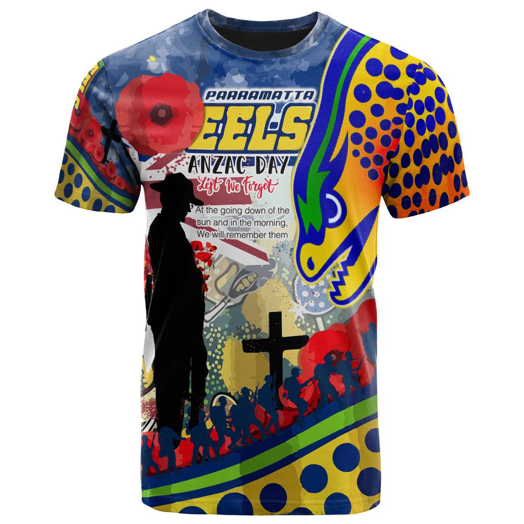 eels-rugby-australia-anzac-day-lest-we-forget-custom-t-shirt-remembrance-eels-with-anzac-poppy-watercolour-style