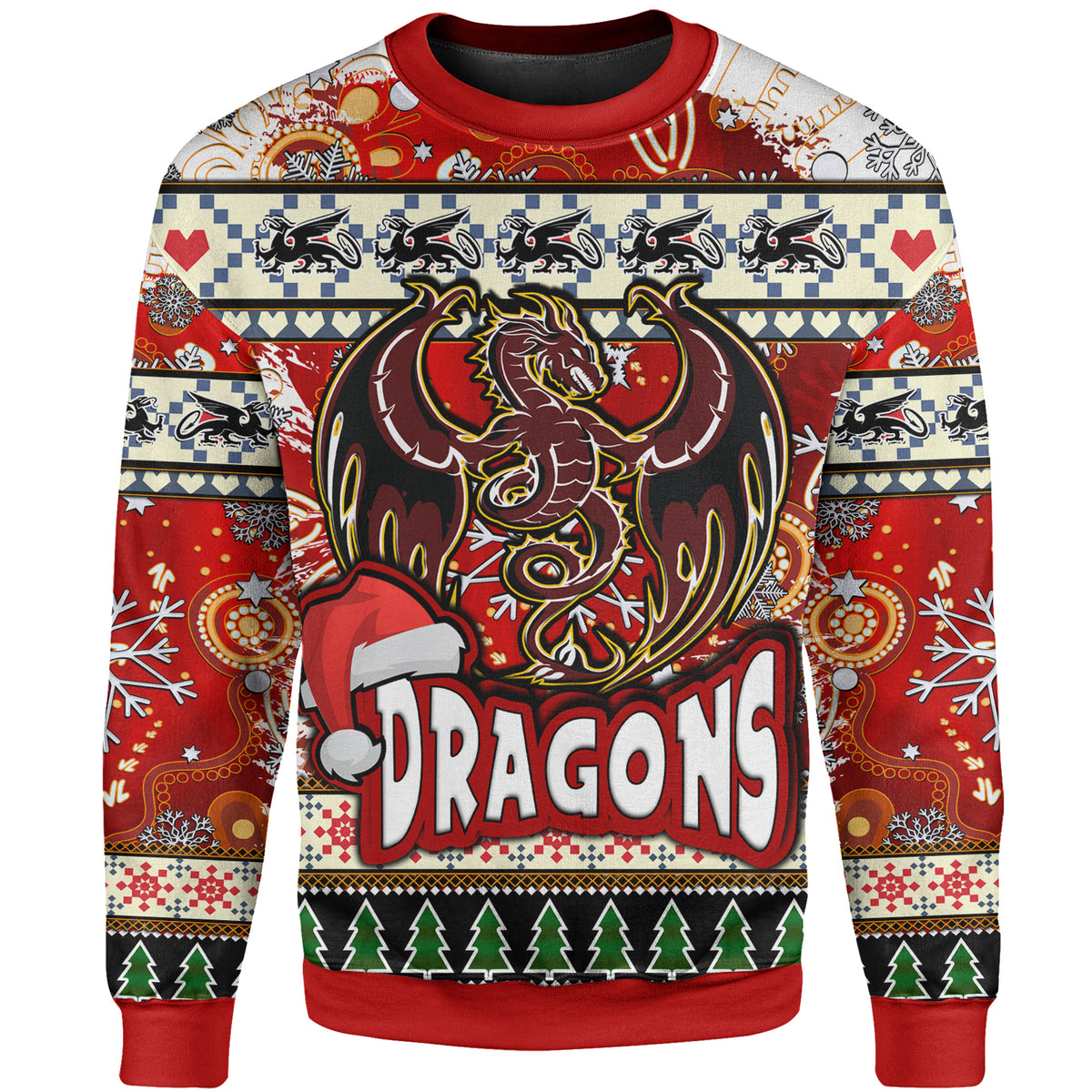st-george-rugby-christmas-sweatshirt-custom-xmas-dragon-christmas-balls-snowflake-with-aboriginal-patterns-sweatshirt