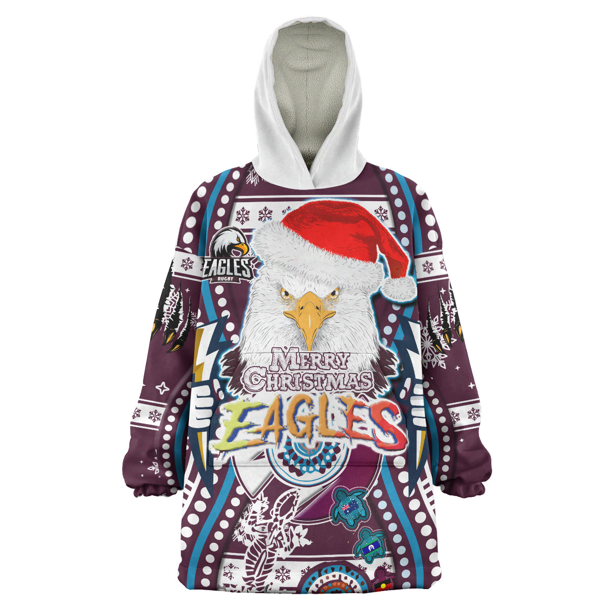 sea-eagles-rugby-christmas-snug-hoodie-merry-christmas-super-manly-sea-eagles-indigenous-wearable-blanket-hoodie