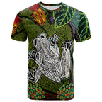 australia-aboriginal-inspired-custom-t-shirt-indigenous-watercolor-dot-art-frog