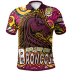 nrlw-broncos-rugby-polo-shirt-custom-broncos-rugby-womens-rugby-league-aboriginal-dot-painting-polo-shirt