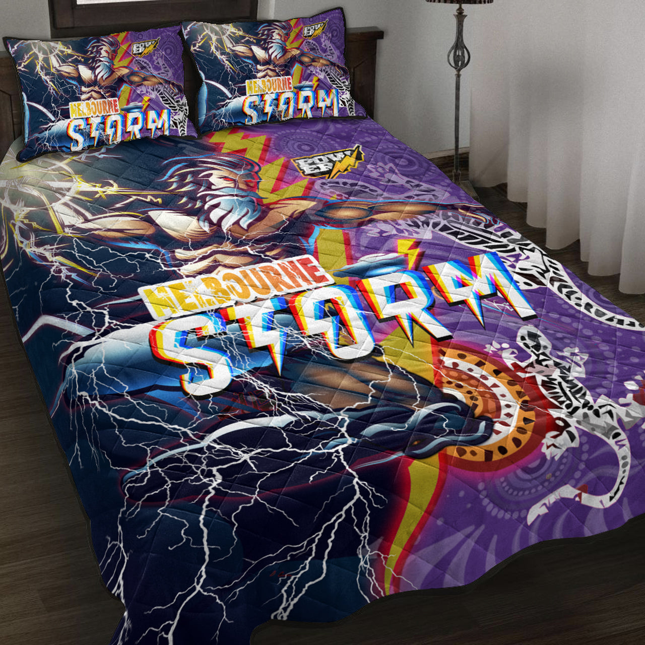 storm-aboriginal-rugby-quilt-bed-set-super-storm-thunder-power