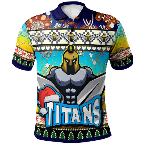 titans-rugby-christmas-polo-shirt-custom-xmas-titans-christmas-balls-snowflake-with-aboriginal-patterns-polo-shirt