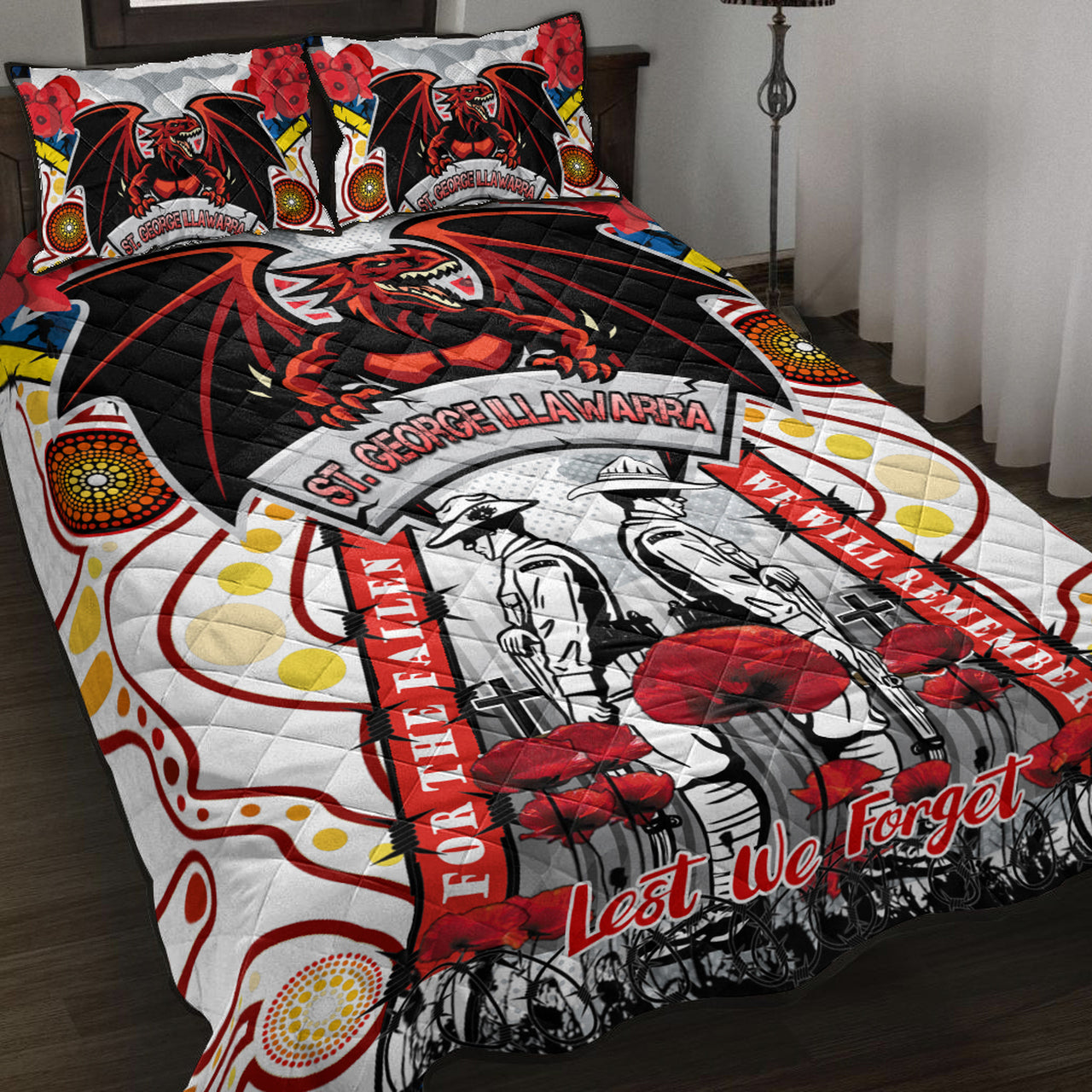 st-george-rugby-anzac-day-watercolour-custom-quilt-bed-set-remembrance-dragons-with-poppy-flower