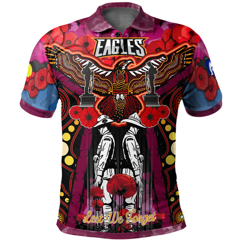 eagles-aboriginal-rugby-anzac-day-custom-polo-shirt-remembrance-sea-eagles-with-poppy-flower-watercolour-style
