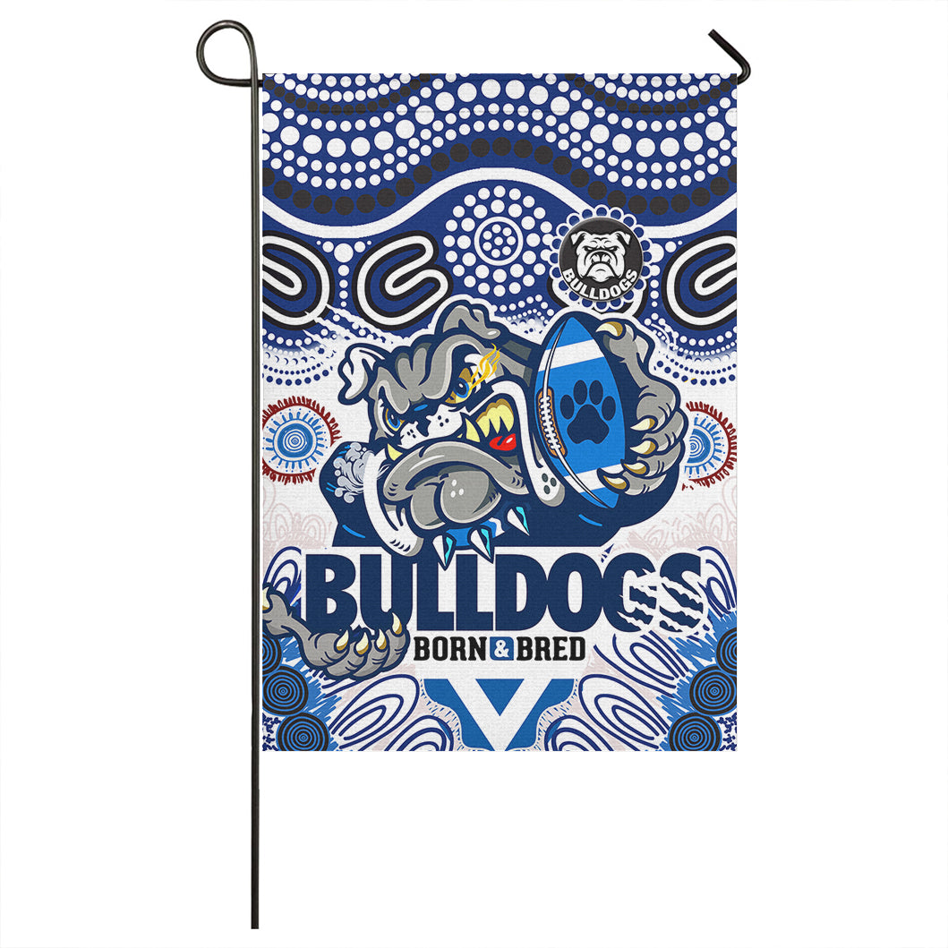 bulldogs-rugby-born-bred-flag-custom-indigenous-bulldogs-with-rugby-ball-and-aboriginal-patterns-flag