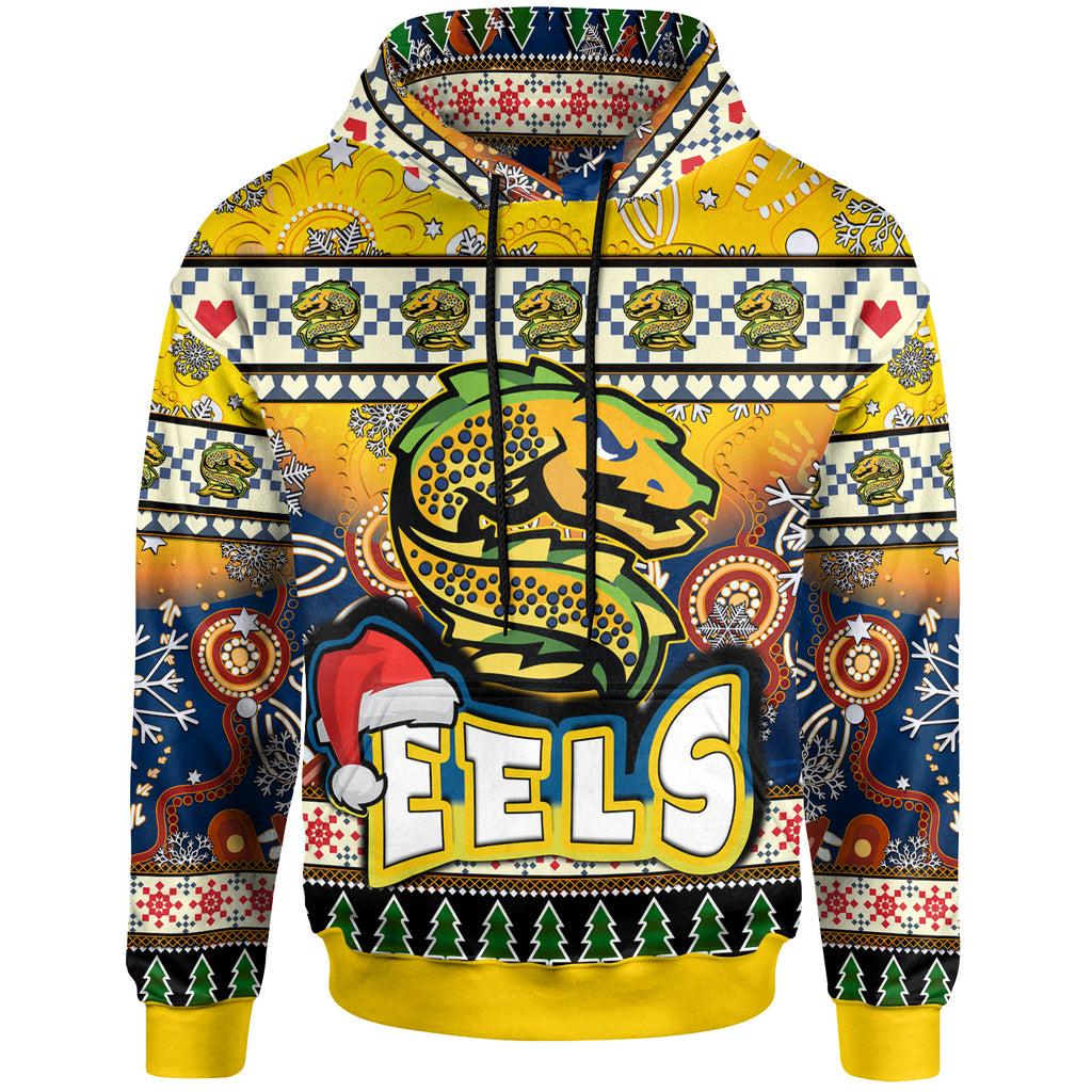 eels-rugby-christmas-hoodie-custom-xmas-eels-christmas-balls-snowflake-with-aboriginal-patterns-hoodie
