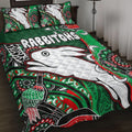 south-sydney-rabbitohs-rugby-custom-quilt-bed-set-indigenous-dreaming-rabbitohs