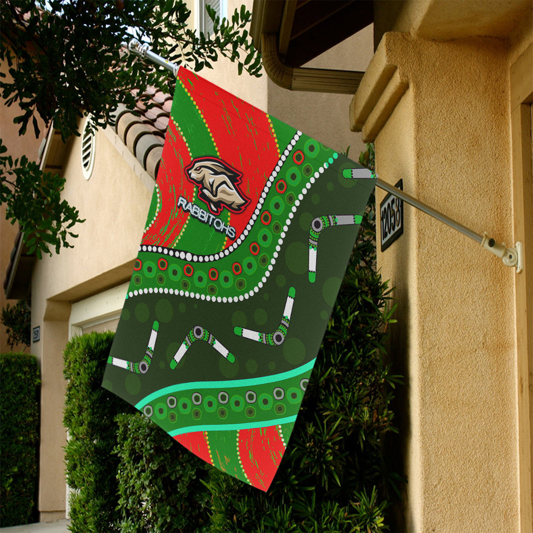 rabbitohs-aboriginal-rugby-flag-custom-indigenous-bunniess-army-flag