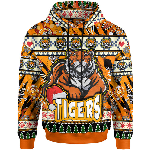 tigers-rugby-christmas-hoodie-custom-xmas-tigers-christmas-balls-snowflake-with-aboriginal-patterns-hoodie