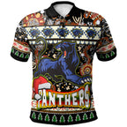 panthers-rugby-christmas-polo-shirt-custom-xmas-panthers-christmas-balls-snowflake-with-aboriginal-patterns-polo-shirt