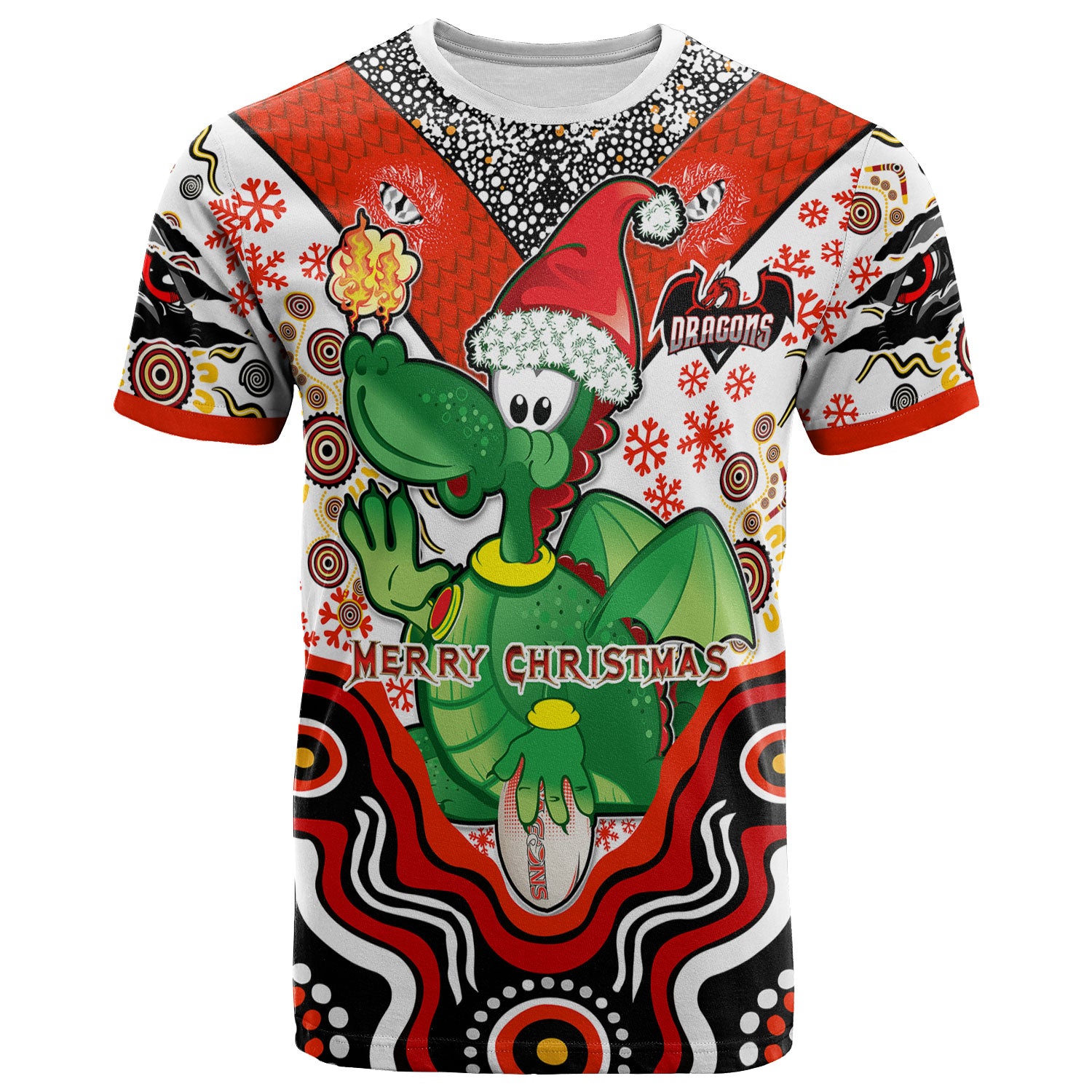 st-george-rugby-christmas-t-shirt-custom-christmas-green-dragons-indigenous-t-shirt