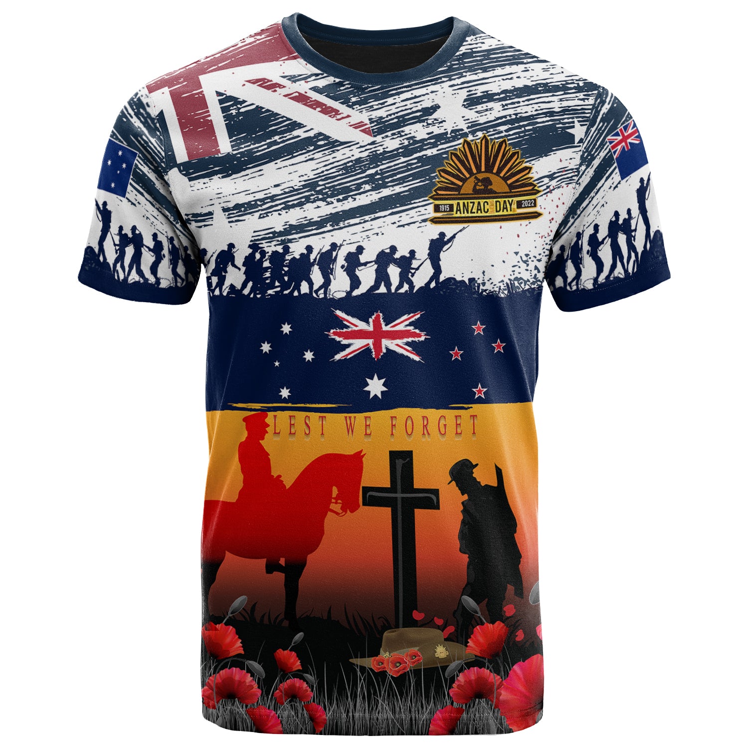 australian-and-new-zealand-army-corps-anzac-day-t-shirt-for-the-fallen-lest-we-forget