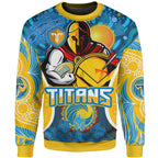 titans-rugby-sweatshirt-custom-gold-coast-titans-mascot-with-aboriginal-art-personalised-player-and-number-sweatshirt
