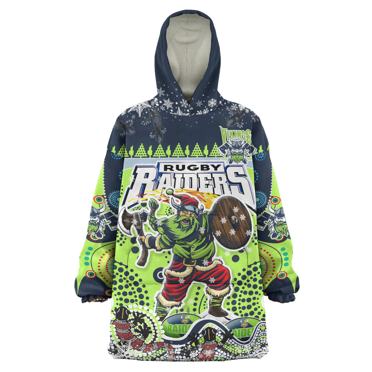 raiders-rugby-christmas-snug-hoodie-custom-merry-viking-raiders-christmas-indigenous-wearable-blanket-hoodie