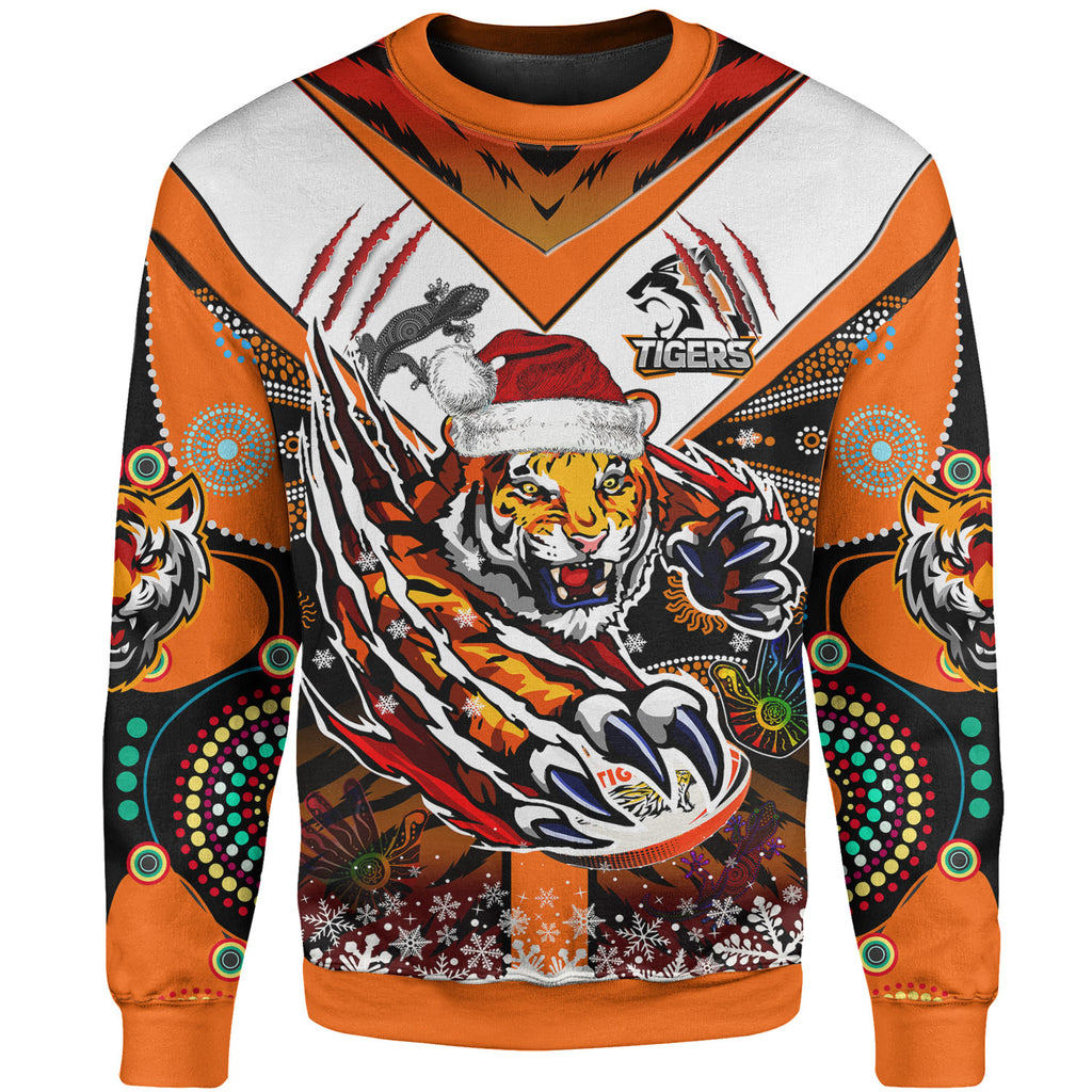 tigers-rugby-christmas-sweatshirt-custom-merry-tigers-christmas-indigenous-sweatshirt