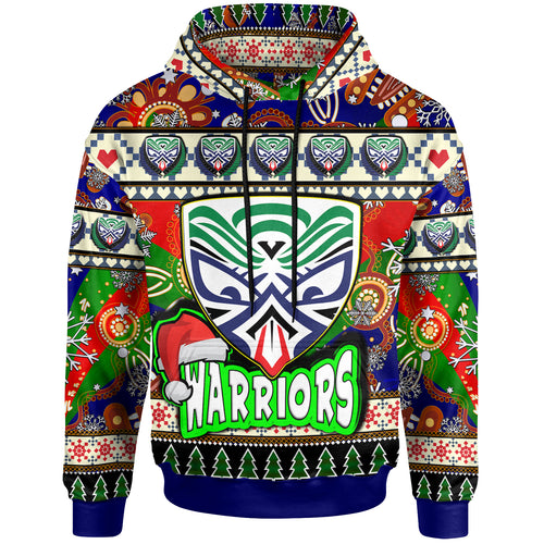 warriors-rugby-christmas-hoodie-custom-xmas-warriors-christmas-balls-snowflake-with-aboriginal-patterns-hoodie
