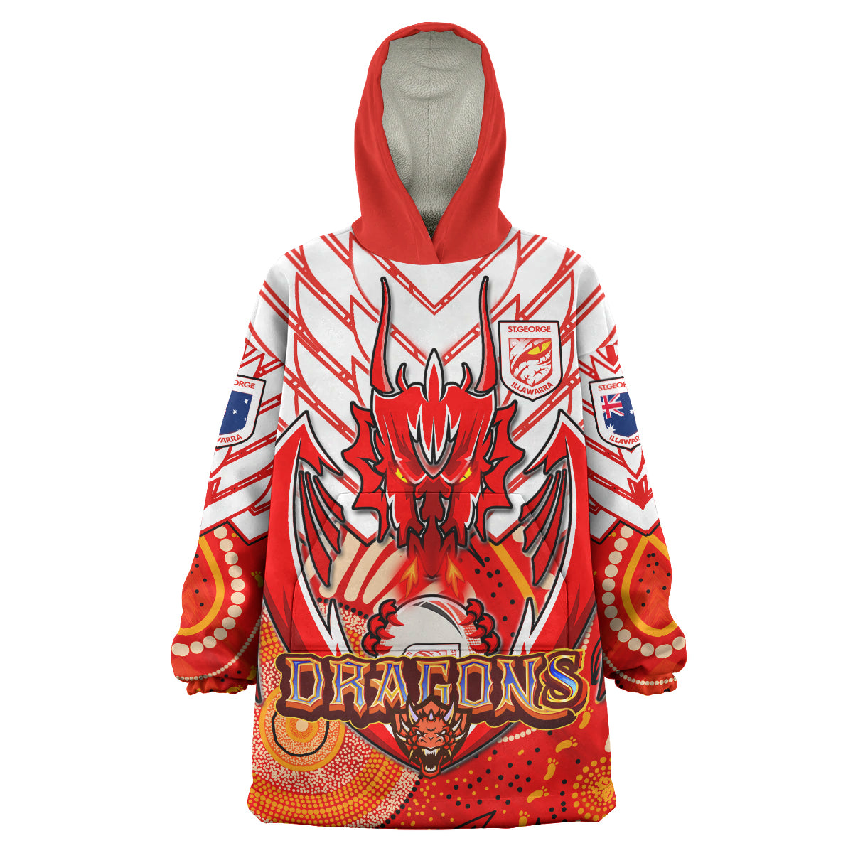st-george-aboriginal-rugby-snug-hoodie-custom-indigenous-super-dragons-with-australia-flag-oodie-blanket