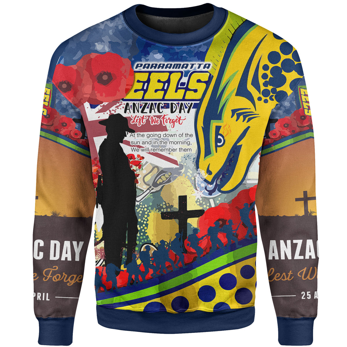 eels-rugby-anzac-day-sweatshirt-custom-remembrance-eels-with-anzac-poppy-watercolour-style-sweatshirt