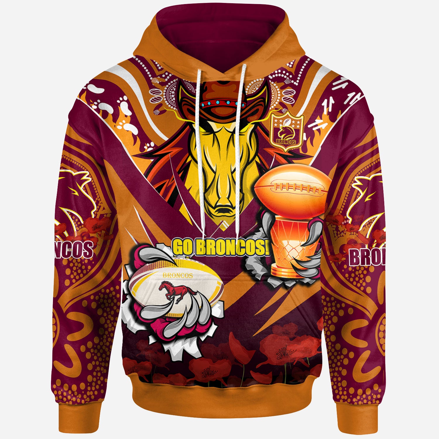broncos-premierships-rugby-hoodie-custom-go-broncos-champion-claw-scratch-aboriginal-culture-hoodie