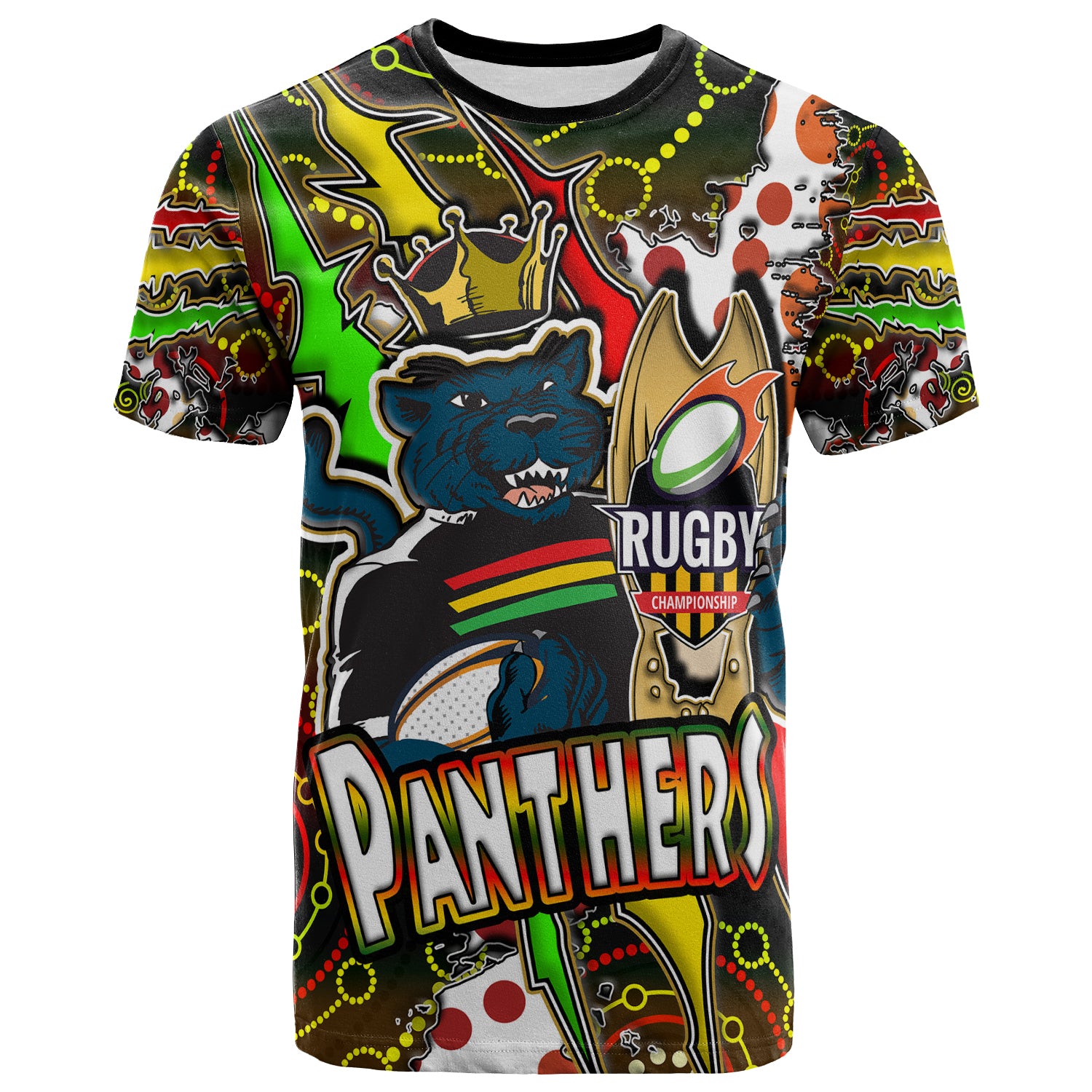 panthers-rugby-t-shirt-custom-panthers-rugby-nrl-grand-final-aboriginal-art-personalised-player-and-number-t-shirt