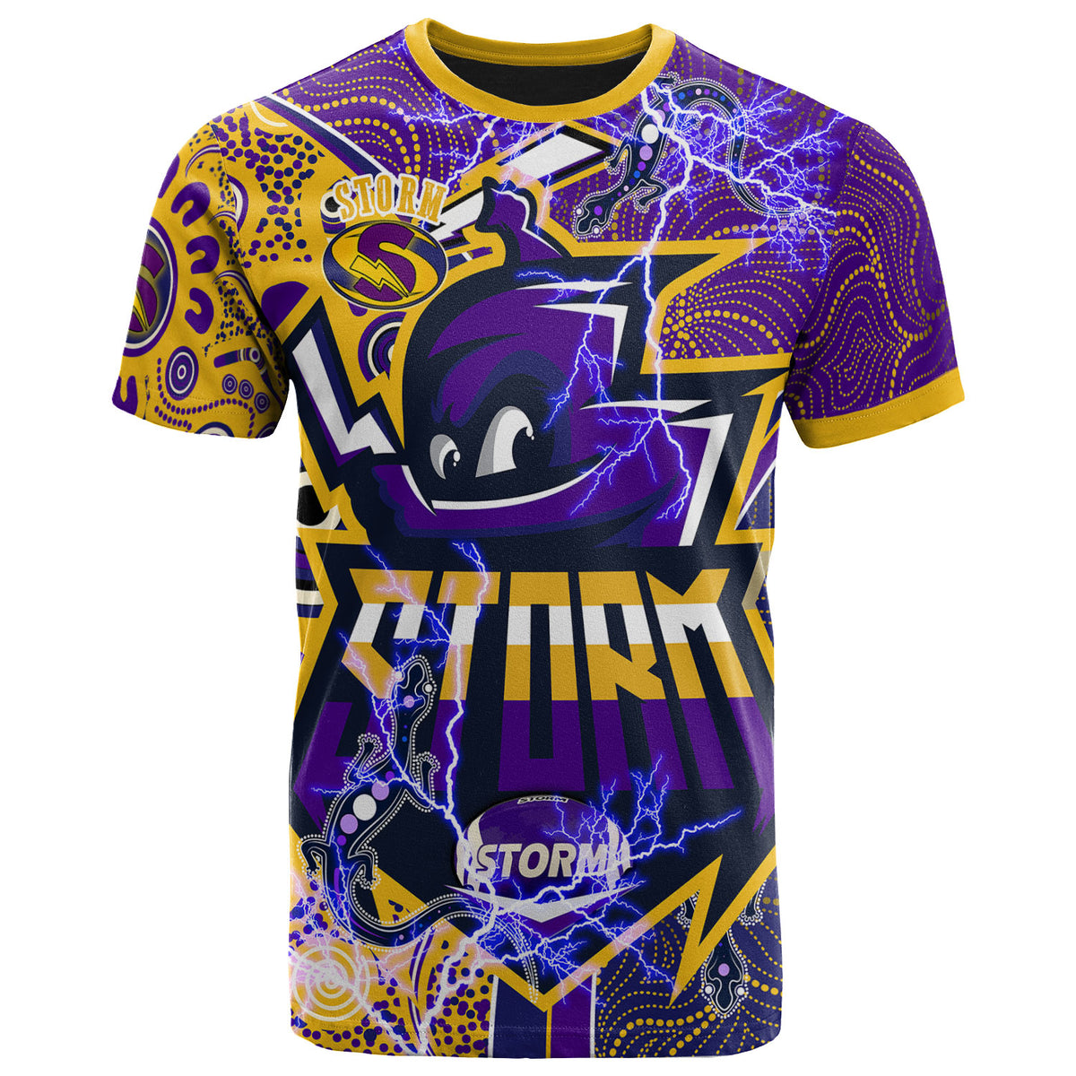 storm-rugby-aboriginal-t-shirt-custom-melbourne-storm-mascot-with-aussie-lizards-and-rugby-ball-t-shirt