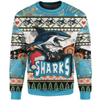 sharks-rugby-christmas-sweatshirt-custom-xmas-sharks-christmas-balls-snowflake-with-aboriginal-patterns-sweatshirt