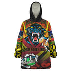 panthers-premierships-rugby-snug-hoodie-custom-go-panthers-champion-claw-scratch-aboriginal-culture-oodie-blanket