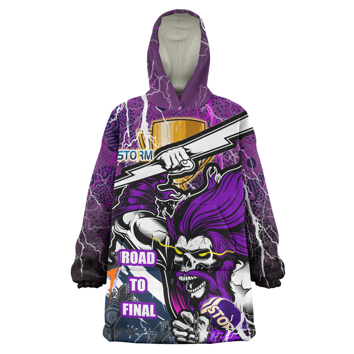 storm-premierships-rugby-snug-hoodie-custom-road-to-final-melbourne-storm-thunder-ghost-aboriginal-culture-oodie-blanket