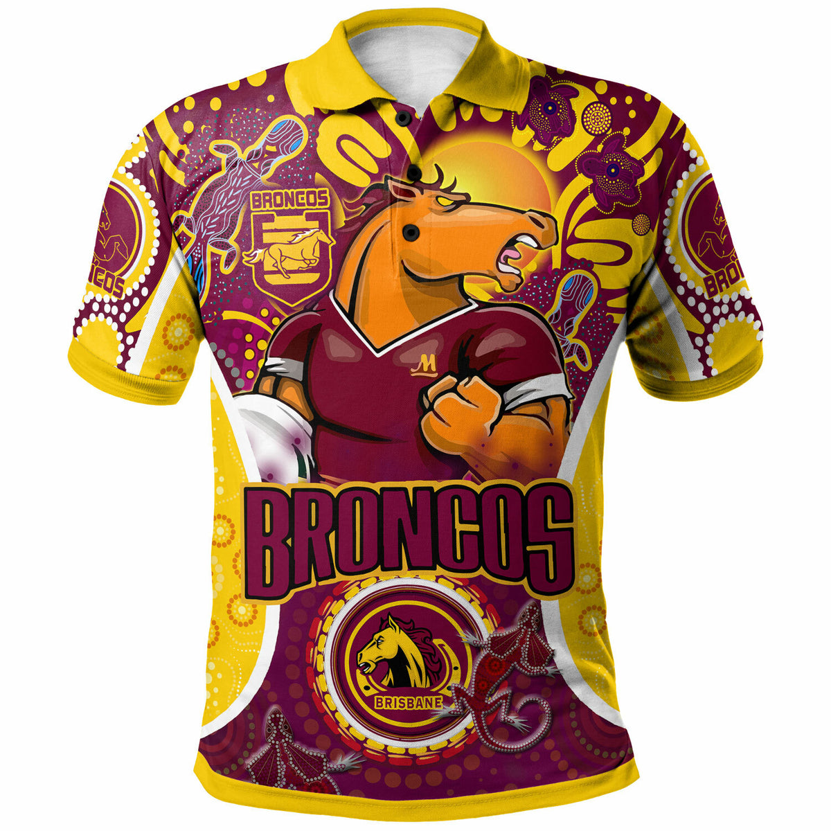 broncos-rugby-polo-shirt-custom-brisbane-broncos-mascot-with-aboriginal-art-personalised-player-and-number-polo-shirt