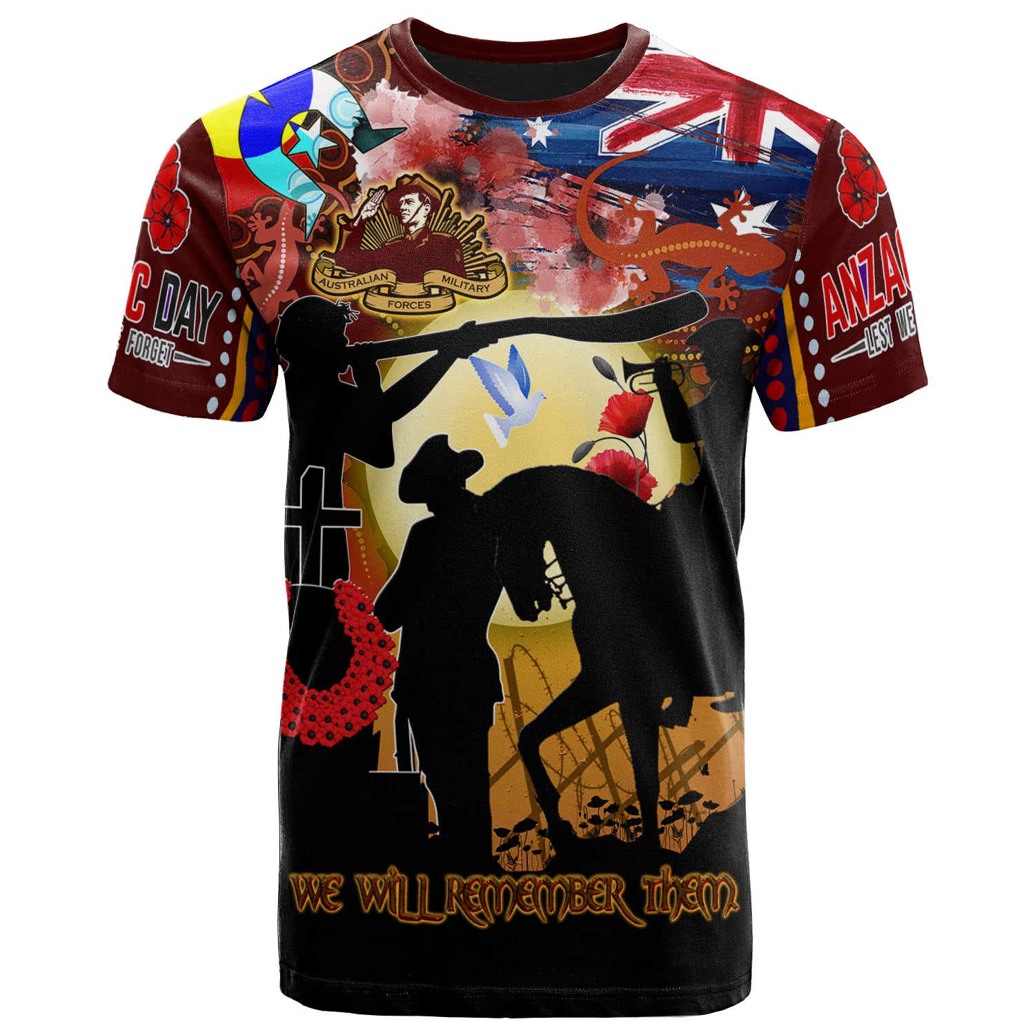 australia-anzac-day-aboriginal-inspired-brown-t-shirt-custom-the-aboriginal-inspired-and-torres-strait-islander-commemorative-t-shirt