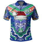 warriors-rugby-christmas-polo-shirt-custom-merry-new-zealand-warriors-christmas-indigenous-polo-shirt